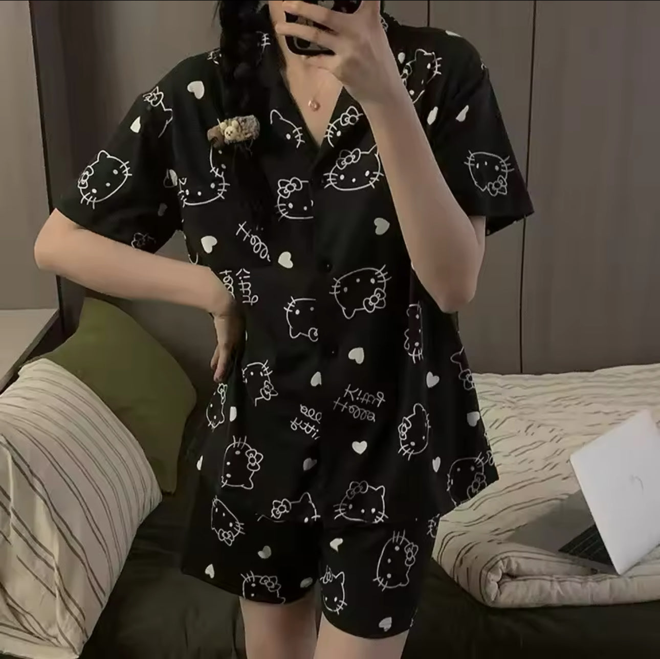 Hello Kitty Black Pyjamas
