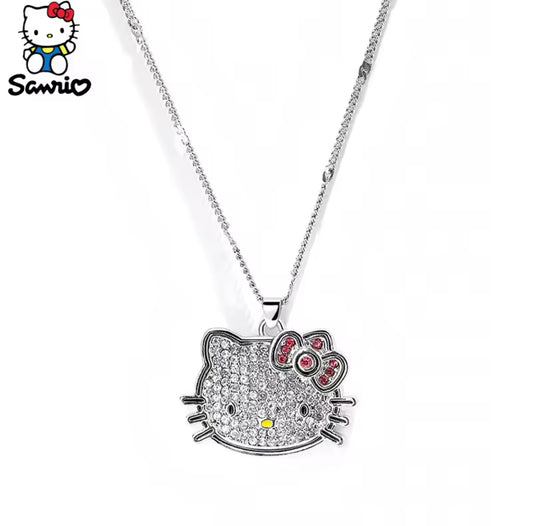 Hello Kitty Sparkle Logo Charm Necklace
