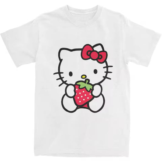 Hello Kitty Strawberry Tee White