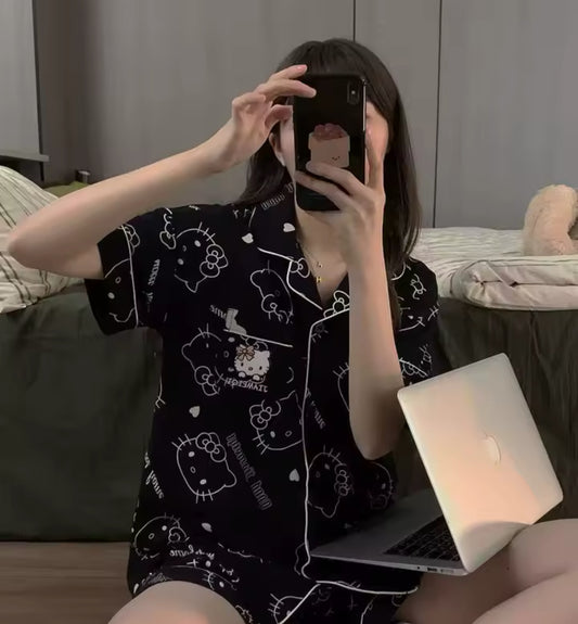 Hello Kitty Black Pyjamas