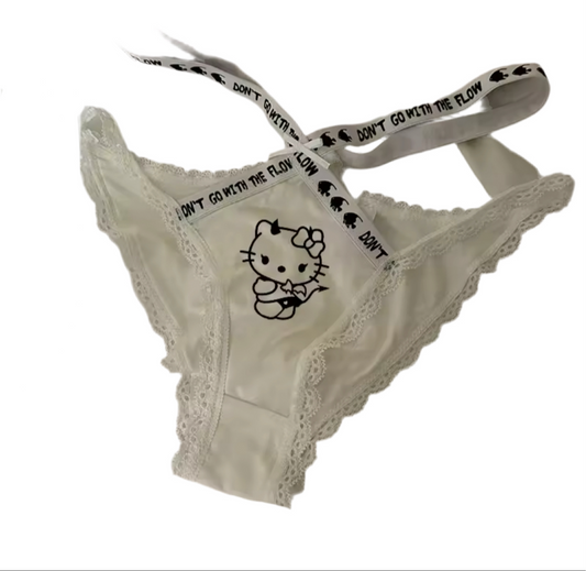 Hello Kitt White & Black Underwear