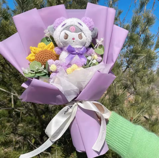Kuromi Purple bow Flower Bouquet