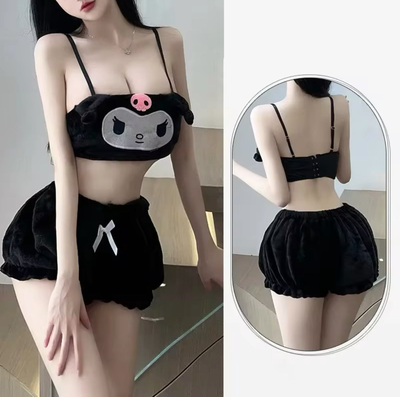 (Copy) Kuromi Black Fluff Set
