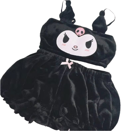 (Copy) Kuromi Black Fluff Set