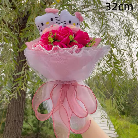 Hello Kitty Pink Pearl Vail Flower Bouquet