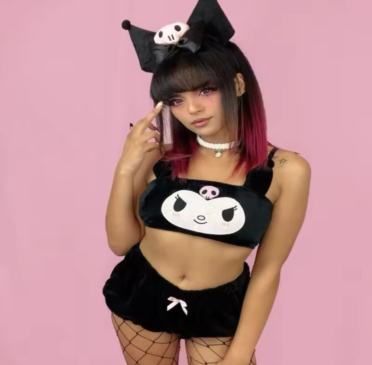(Copy) Kuromi Black Fluff Set