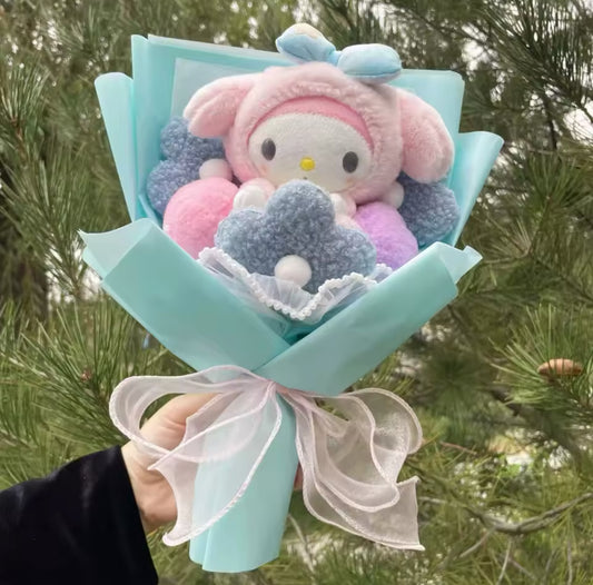 My Melody Blue Vail Flower Bouquet