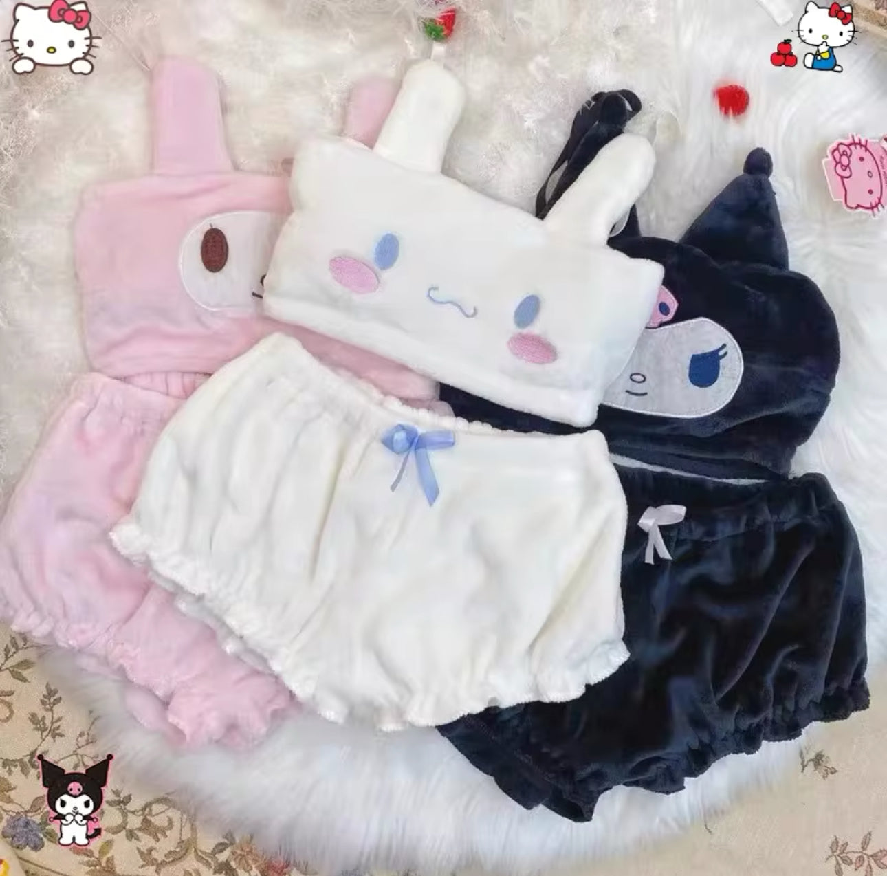 My Melody Pink Fluff Set