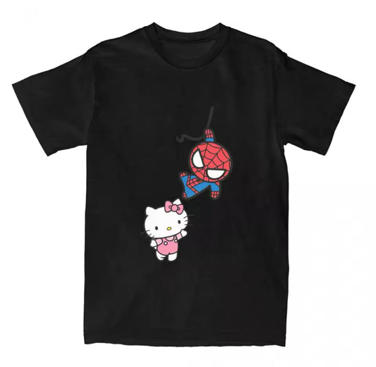 Hello Kitty SpiderMan Hug Tee