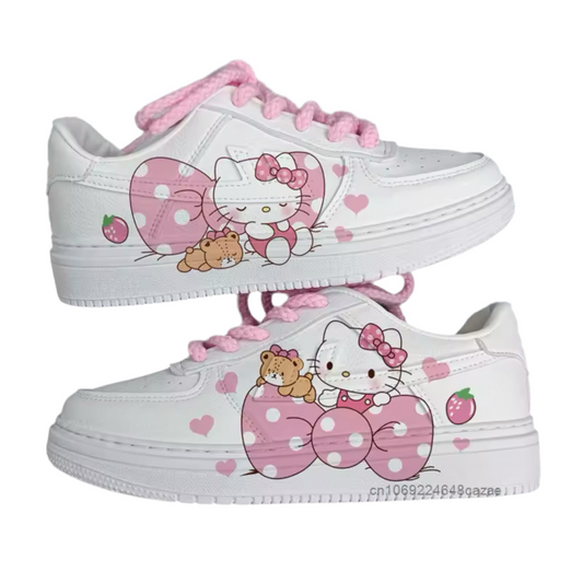 Hello Kitty Rope Lace Shoes White