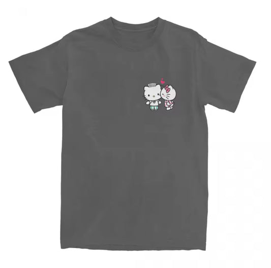 Hello Kitty Kiss  Hearts Tee Grey