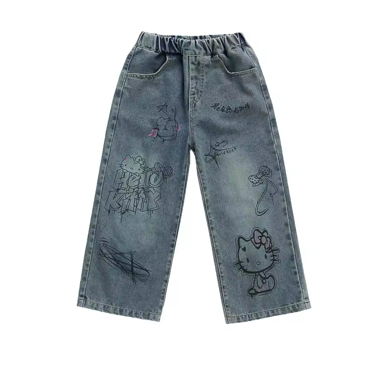 HK graffiti jeans