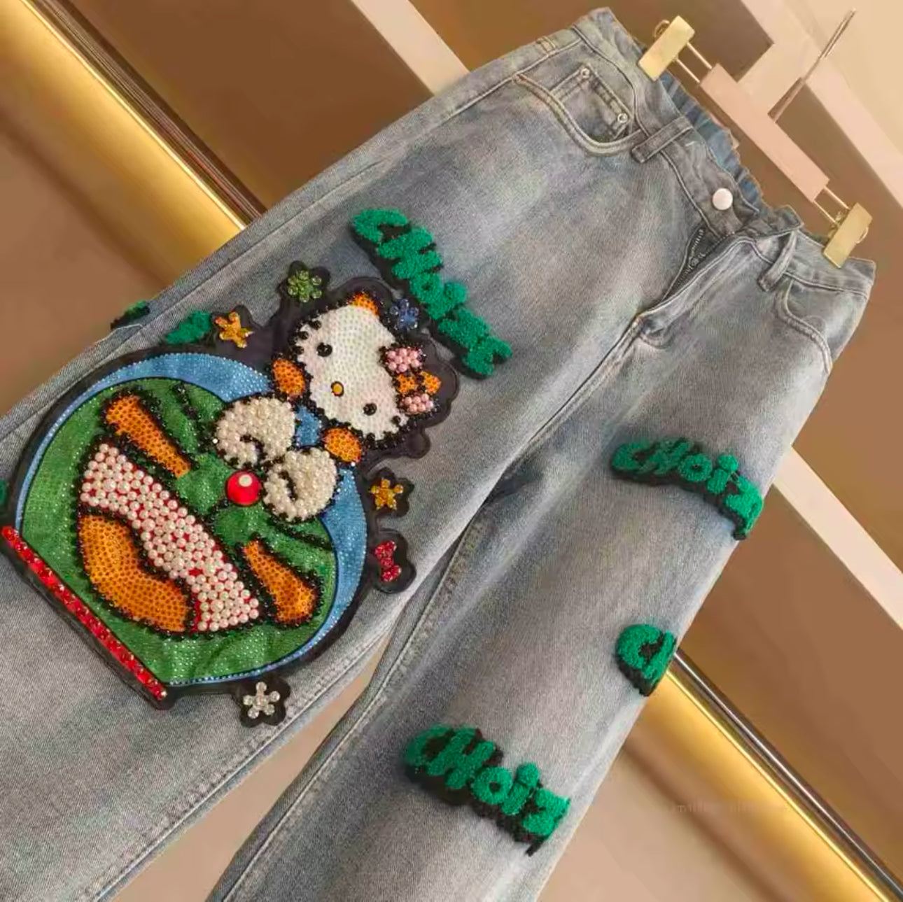 Hello kitty Stitched Jeans