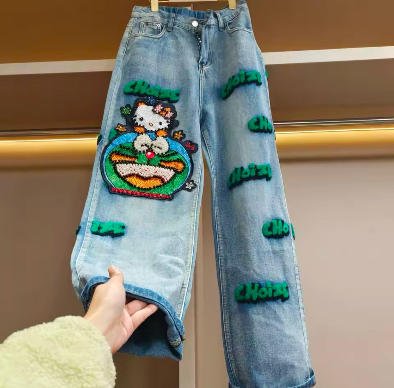 Hello kitty Stitched Jeans