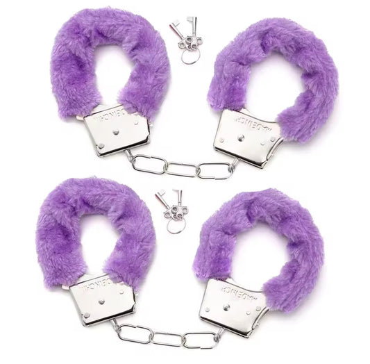 Two Piece HandCuffs  | Purple Fluff