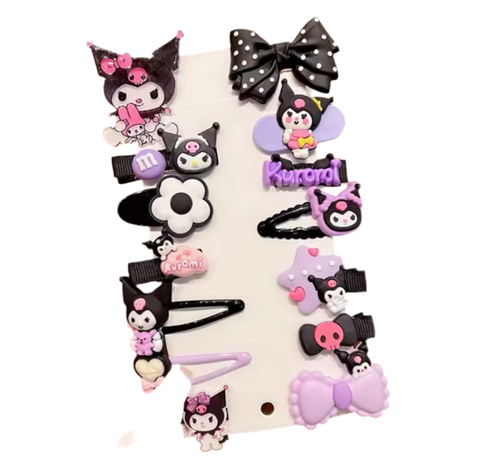 Kuromi Hairclips