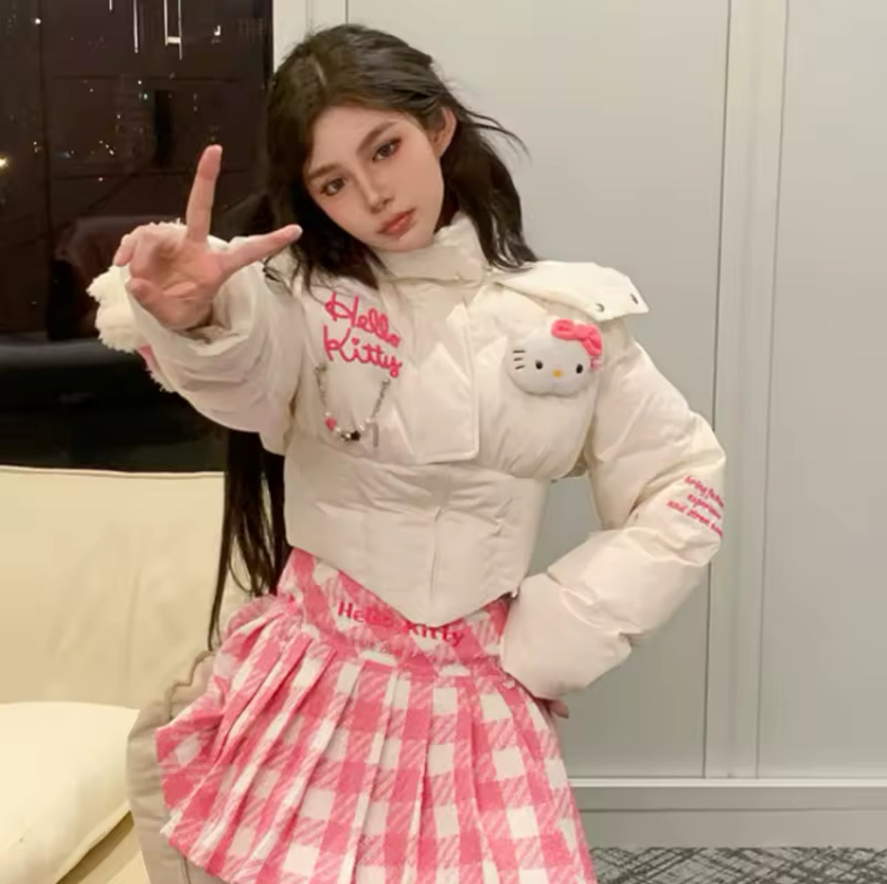 hello kitty cropped jacket
